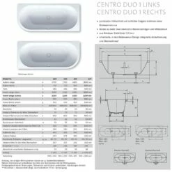 Kaldewei Centro Duo 1 Rechts 137 Eckbadewanne 180 X 80 Cm