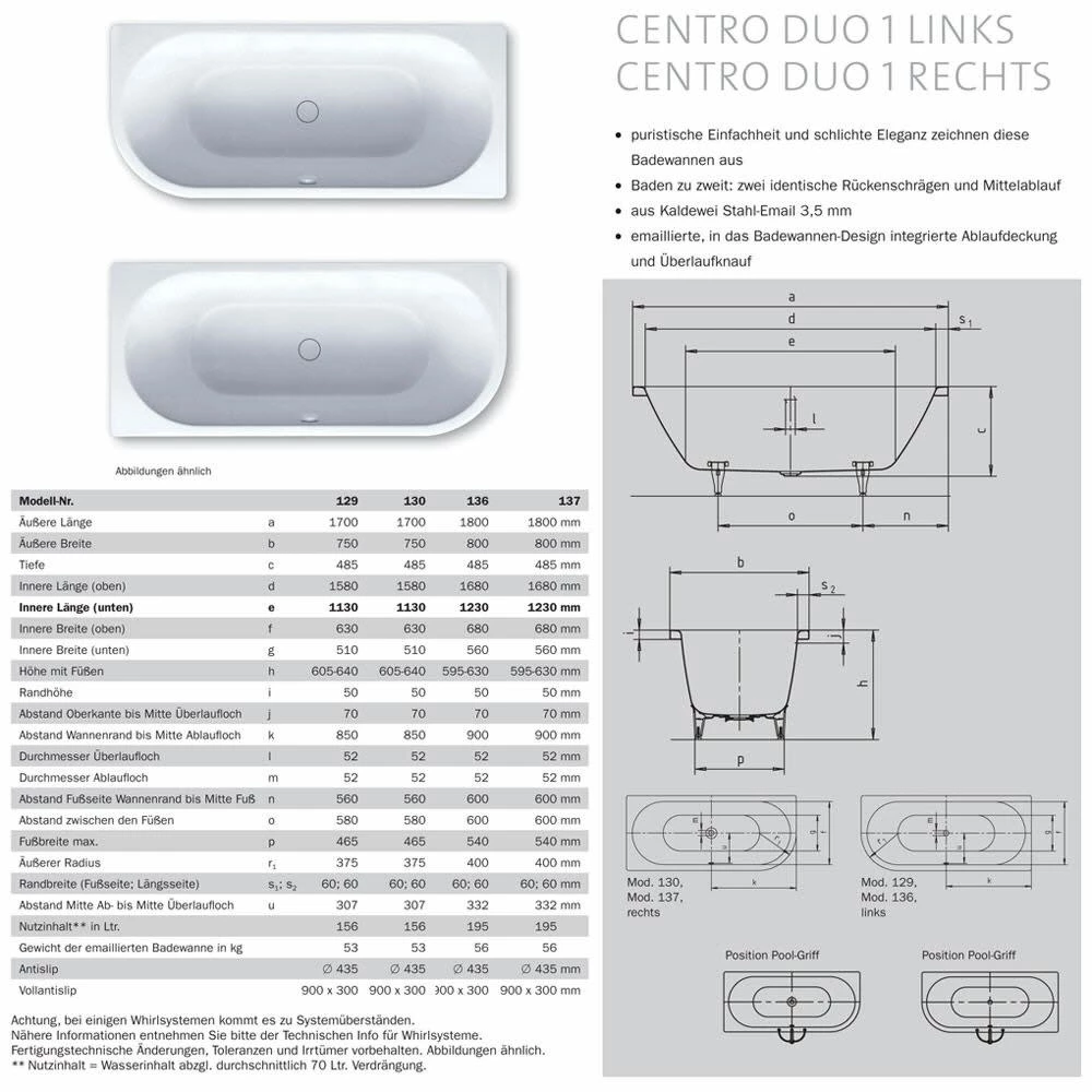 Kaldewei Centro Duo 1 Links 136 Eckbadewanne 180 X 80 Cm Mit Schwalleinlauf 3 Kaldewei Centro Duo 1 Links 136 Eckbadewanne 180 X 80 Cm Mit Schwalleinlauf