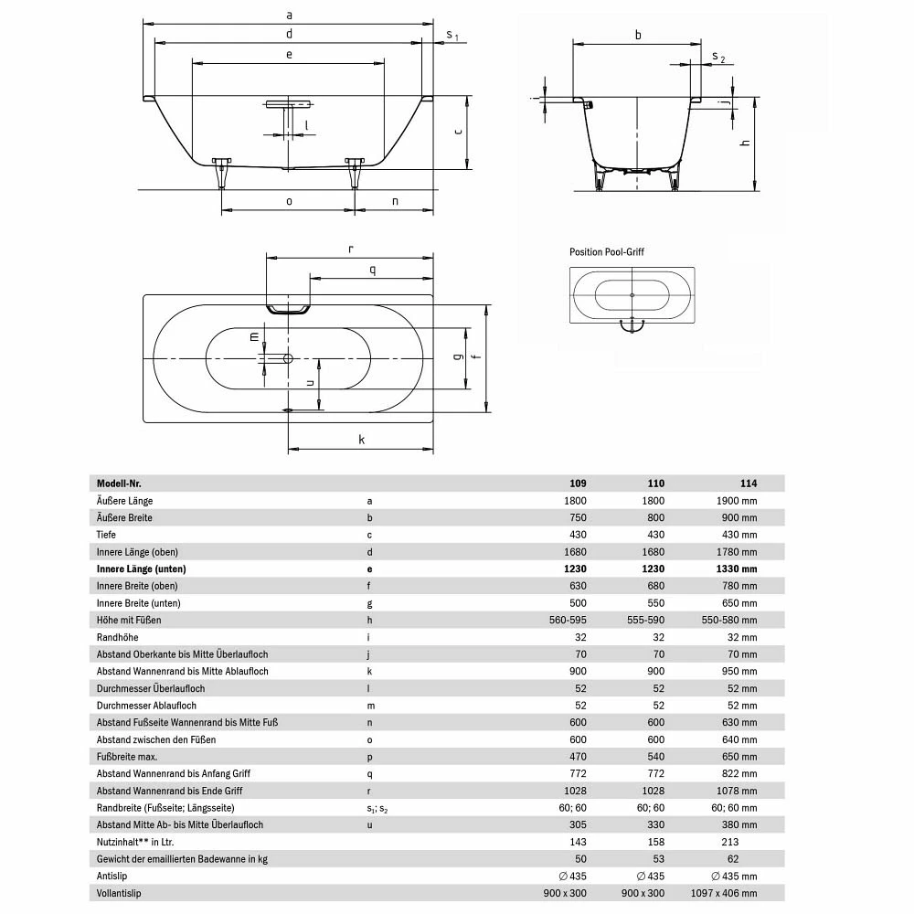 Kaldewei Classic Duo 110 Badewanne 180 X 80 Cm Mit Spektrallicht Inkl. Weißlicht 4 Kaldewei Classic Duo 110 Badewanne 180 X 80 Cm Mit Spektrallicht Inkl. Weißlicht – Bild 2