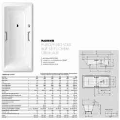 Kaldewei Puro 656 Badewanne 170 X 75 Cm Mit Antislip