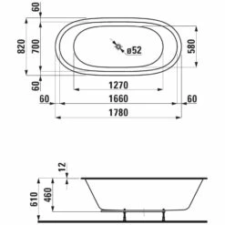LAUFEN Il Bagno Alessi Einbau-Badewanne 178 X 82 Cm, Ohne Beleuchtung