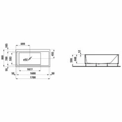LAUFEN Kartell Eckbadewanne 170 X 86 Cm Mit L-Schürze Rechts