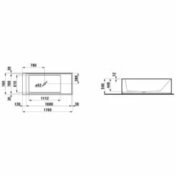 LAUFEN Kartell Rechteckbadewanne Freistehend 176 X 76 Cm -Wanne Verkaufsladen hersteller laufen kartell badewannen rechteck wanne 176 662731