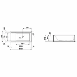 LAUFEN Kartell Rechteckbadewanne 170 X 86 Cm, Freistehend Mit Kopfende Links -Wanne Verkaufsladen hersteller laufen kartell badewannen rechteck wanne 223332 662735