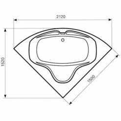 Mauersberger Eck-Badewanne Optica 150 X 150 Cm