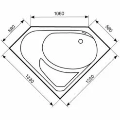 Mauersberger Eck-Badewanne Sedum 133 X 133 Cm