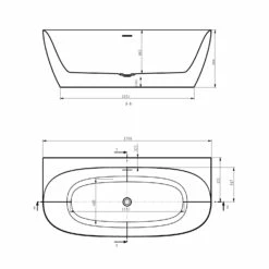 Home Vorwand-Badewanne 170 X 80,2 Cm -Wanne Verkaufsladen hersteller megabad profi collection badewannen home 3010250