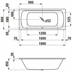 Steel Duo 180 Rechteck-Stahlbadewanne 180 X 80 Cm -Wanne Verkaufsladen hersteller megabad sortiment badewannen steel duo 916798