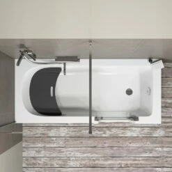 Steinkamp Easy Entry Badewanne 170 X 75 Cm Mit Glastür Rechts Und Styrodurverkleidung -Wanne Verkaufsladen hersteller megabad sortiment badewannen steinkamp tuer 1405687