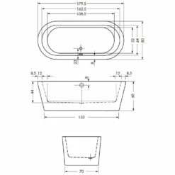 Steinkamp Living Freistehende Ovalbadewanne 180 X 80 Cm -Wanne Verkaufsladen hersteller megabad sortiment freistehende badewanne steinkamp 1151667