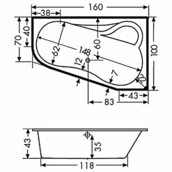 Polypex Beach 1600 Eckbadewanne Rechts -Wanne Verkaufsladen hersteller polypex badewannen eckbadewannen beach 1600 1936018