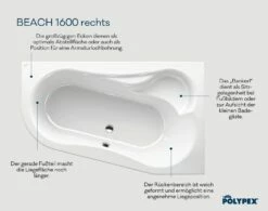 Polypex Beach 1600 Eckbadewanne Rechts -Wanne Verkaufsladen hersteller polypex badewannen eckbadewannen beach 1600 2582761