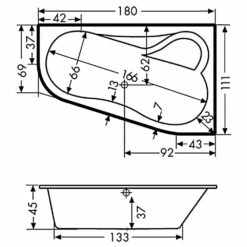 Polypex Beach 1800 Eckbadewanne Rechts -Wanne Verkaufsladen hersteller polypex badewannen eckbadewannen beach 1800 1936012