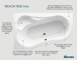 Polypex Beach 1800 Eckbadewanne Links -Wanne Verkaufsladen hersteller polypex badewannen eckbadewannen beach 1800 2582758