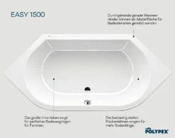 Polypex Easy 1500 Eckbadewanne -Wanne Verkaufsladen hersteller polypex badewannen eckbadewannen easy 1500 2582785