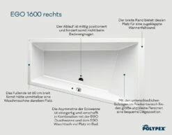 Polypex Ego 1600 Eckbadewanne Rechts -Wanne Verkaufsladen hersteller polypex badewannen eckbadewannen ego 1600 2582797