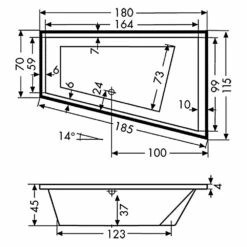 Polypex Ego 1800 Eckbadewanne Rechts -Wanne Verkaufsladen hersteller polypex badewannen eckbadewannen ego 1800 1936036