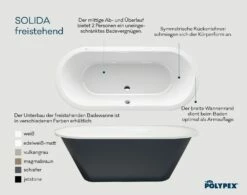 Polypex Solida Freistehende-Badewanne -Wanne Verkaufsladen hersteller polypex badewannen freistehende solida 2582713