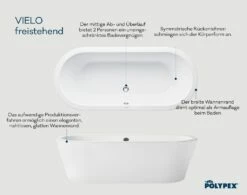 Polypex Vielo Freistehende-Badewanne -Wanne Verkaufsladen hersteller polypex badewannen freistehende vielo 2582716