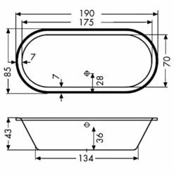 Polypex Bahamas 1900 Oval-Badewanne -Wanne Verkaufsladen hersteller polypex badewannen ovalbadewannen bahamas 1900 1935964
