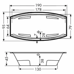 Polypex Lotus 1900 Oval-Badewanne -Wanne Verkaufsladen hersteller polypex badewannen ovalbadewannen lotus 1900 1936810