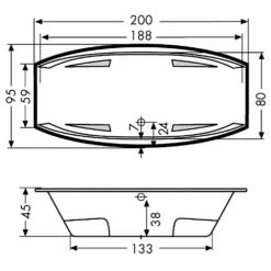 Polypex Lotus 2000 Oval-Badewanne -Wanne Verkaufsladen hersteller polypex badewannen ovalbadewannen lotus 2000 1936807