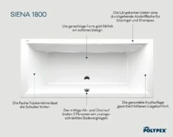 Polypex Siena 1800 Badewanne -Wanne Verkaufsladen hersteller polypex badewannen rechteckbadewannen siena 1800 2582680