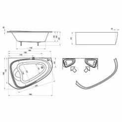 RAVAK LoveStory II Eck-Badewanne, Rechts -Wanne Verkaufsladen hersteller ravak badewannen lovestory ii eck 1538991