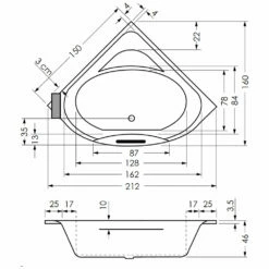 Repabad Taurus 150 Eck-Badewanne