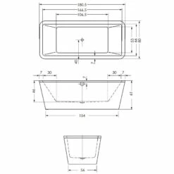 Repabad Livorno F Badewanne Freistehend 180 X 80 Cm -Wanne Verkaufsladen hersteller repabad badewannen freistehende livorno 180 552802