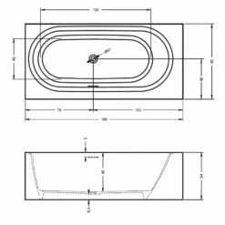Riho Madrid Freistehende Badewanne 180 X 86 Cm -Wanne Verkaufsladen hersteller riho badewannen freistehende madrid 180 1393533