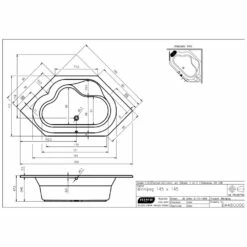 Riho Winnipeg Eck-Badewanne 145 X 145 Cm