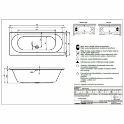 Riho Carolina 190 Badewanne 190 X 80 Cm -Wanne Verkaufsladen hersteller riho badewannen whirlpool rechteckbadewannen carolina 554277