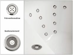 Steinkamp Life Eckbadewanne 180 X 130/65 Cm Mit Aquapunktur, Ecke Links -Wanne Verkaufsladen hersteller steinkamp badewannen mit whirlsystem life 3572927