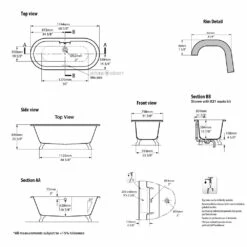 Victoria & Albert Cheshire Freistehende Badewanne, Füße Chrom Poliert -Wanne Verkaufsladen hersteller victoria albert freistehende badewannen cheshire 2046355