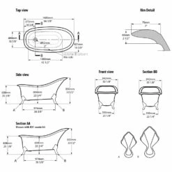 Victoria & Albert Drayton Freistehende Badewanne -Wanne Verkaufsladen hersteller victoria albert freistehende badewannen drayton 2047342