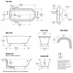 Victoria & Albert Hampshire Freistehende Badewanne -Wanne Verkaufsladen hersteller victoria albert freistehende badewannen hampshire 919926