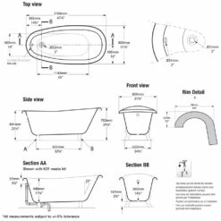 Victoria & Albert Roxburgh Freistehende Badewanne, Mit Löwenfüßen -Wanne Verkaufsladen hersteller victoria albert freistehende badewannen roxburgh 919936