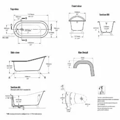Victoria & Albert Shropshire Freistehende Badewanne, Füße Nickel Poliert -Wanne Verkaufsladen hersteller victoria albert freistehende badewannen shropshire 2047366