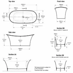 Victoria & Albert Toulouse 1800 Freistehende Badewanne -Wanne Verkaufsladen hersteller victoria albert freistehende badewannen toulouse 919938