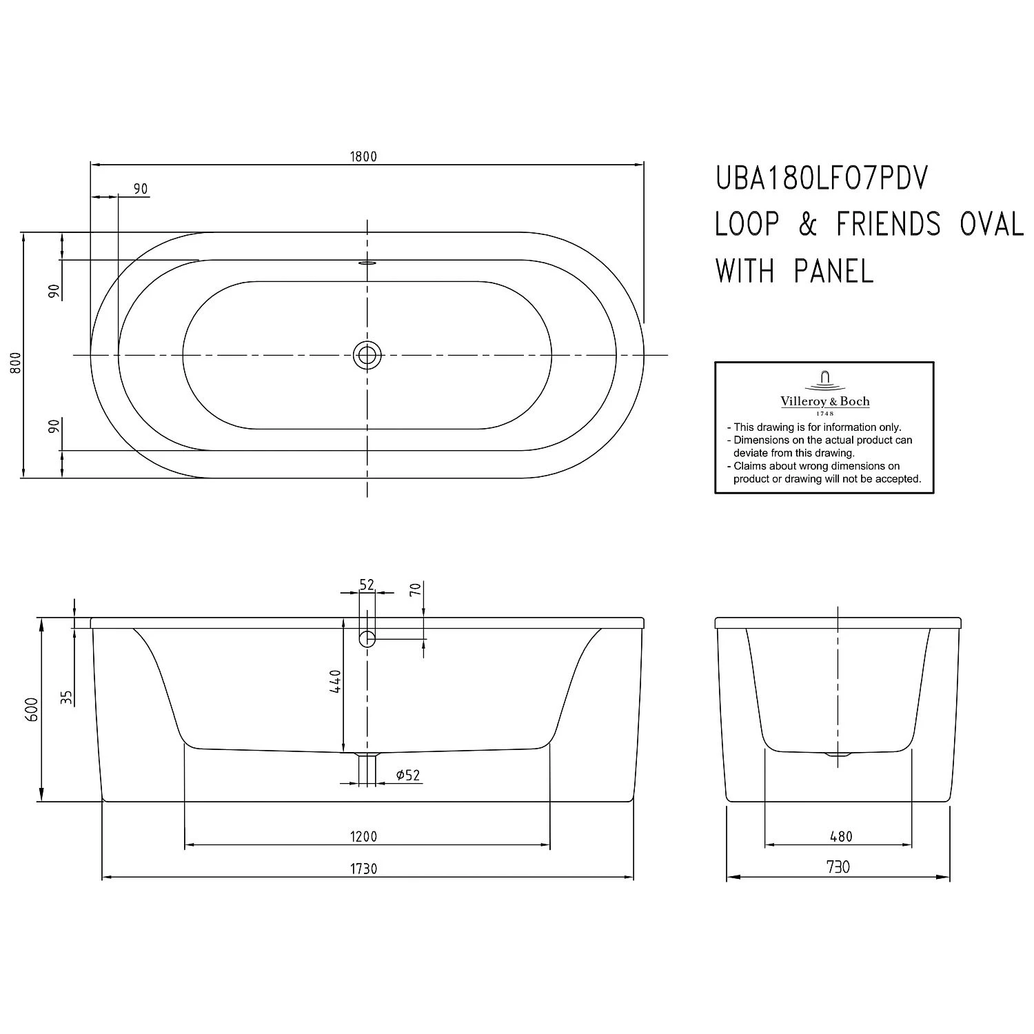 Villeroy & Boch Loop & Friends Oval Duo Freistehende Badewanne 180 X 80 Cm 5 Villeroy & Boch Loop & Friends Oval Duo Freistehende Badewanne 180 X 80 Cm – Bild 3