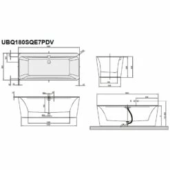 Villeroy & Boch Squaro Edge 12 Duo Badewanne 180 X 80 Cm Freistehend -Wanne Verkaufsladen hersteller villeroy boch badewannen freistehend squaro 728635