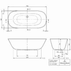 Villeroy & Boch Theano Freistehende Badewanne 175 X 80 Cm -Wanne Verkaufsladen hersteller villeroy boch badewannen freistehend theano 6955583