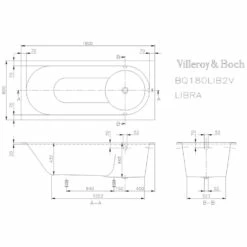 Villeroy & Boch Libra Solo Badewanne 180 X 80 Cm 10 Villeroy & Boch Libra Solo Badewanne 180 X 80 Cm -Wanne Verkaufsladen hersteller villeroy boch badewannen rechteck libra 617329