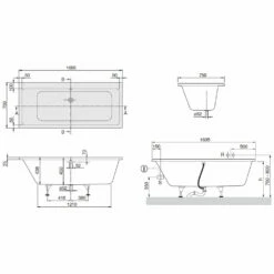Villeroy & Boch Subway Duo Badewanne 170 X 75 Cm -Wanne Verkaufsladen hersteller villeroy boch badewannen rechteck subway 1176498