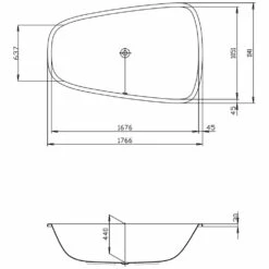 Hoesch SingleBath Duo Einbaubadewanne 176 X 114 Cm, Überlauf Links -Wanne Verkaufsladen hoesch singlebath duo einbaubadewanne 176 597998