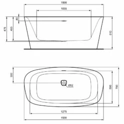 Ideal Standard Dea Freistehende Oval-Badewanne 150 X 75 Cm 11 Ideal Standard Dea Freistehende Oval-Badewanne 150 X 75 Cm -Wanne Verkaufsladen ideal standard badewannen freistehende oval 150 12502491
