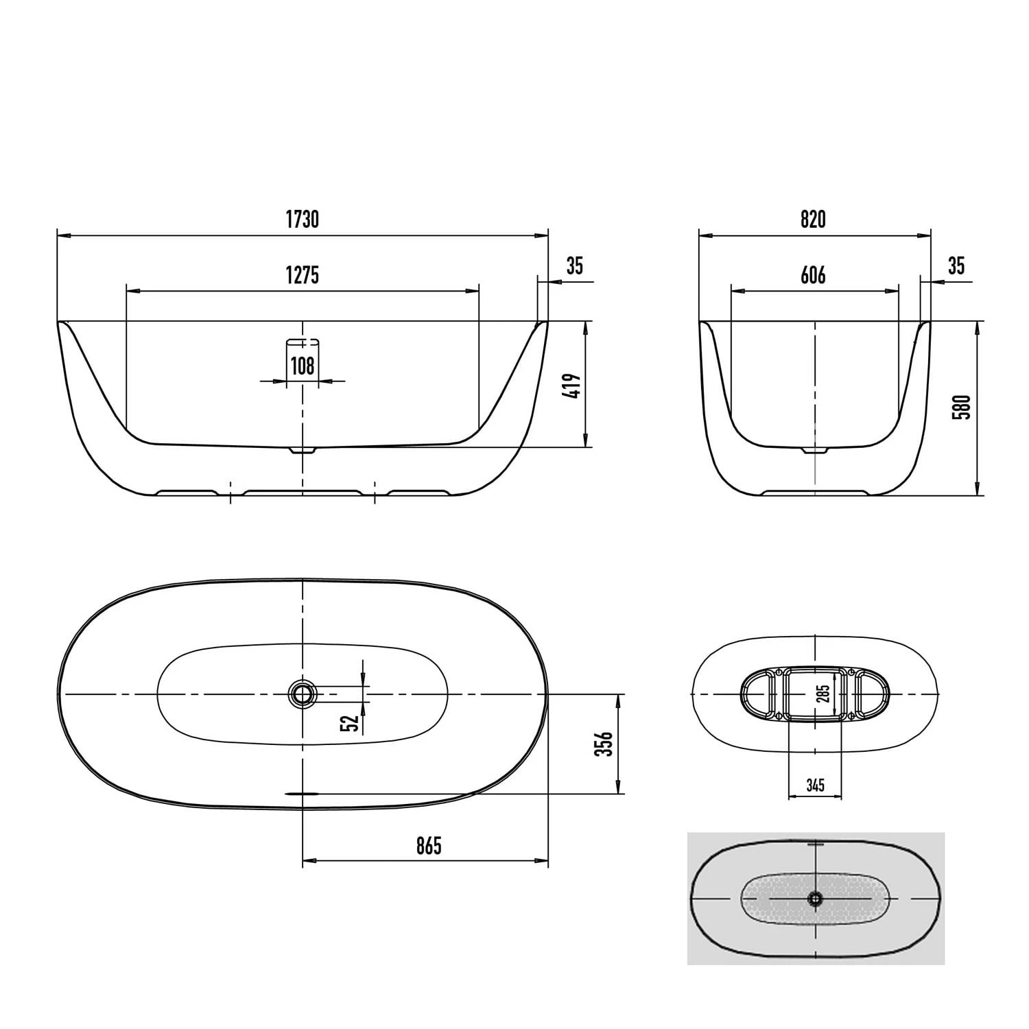Kaldewei MEISTERSTÜCK OYO DUO 1051 Badewanne Mit Vollantislip, Mit Überlauf, Ablaufdeckel Emailliert 6 Kaldewei MEISTERSTÜCK OYO DUO 1051 Badewanne Mit Vollantislip, Mit Überlauf, Ablaufdeckel Emailliert – Bild 4