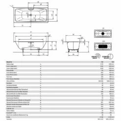 Kaldewei Cayono Duo 725 Badewanne 180 X 80 Cm Mit Antislip -Wanne Verkaufsladen kaldewei badewannen rechteckbadewannen cayono duo 725 6014653