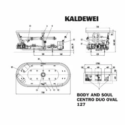 Kaldewei Centro Duo Oval 127-1 Mit BODY&SOUL Whirlsystem -Wanne Verkaufsladen kaldewei whirlpools centro duo oval 127 9259751
